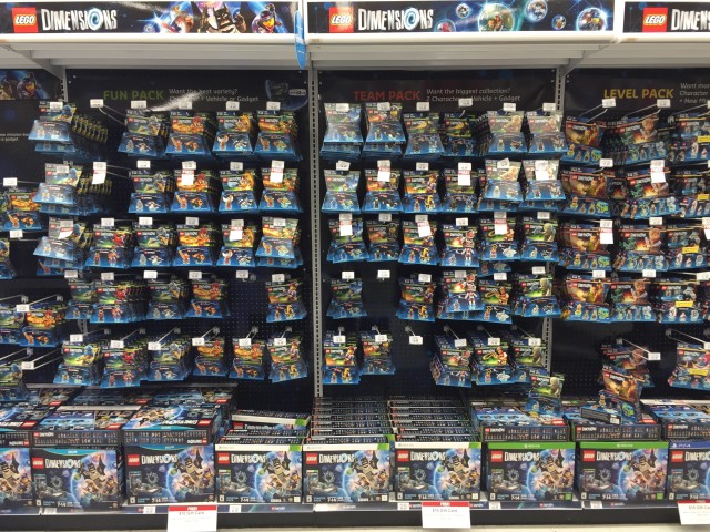 Fully-Stocked LEGO Dimensions Display at Toys R Us