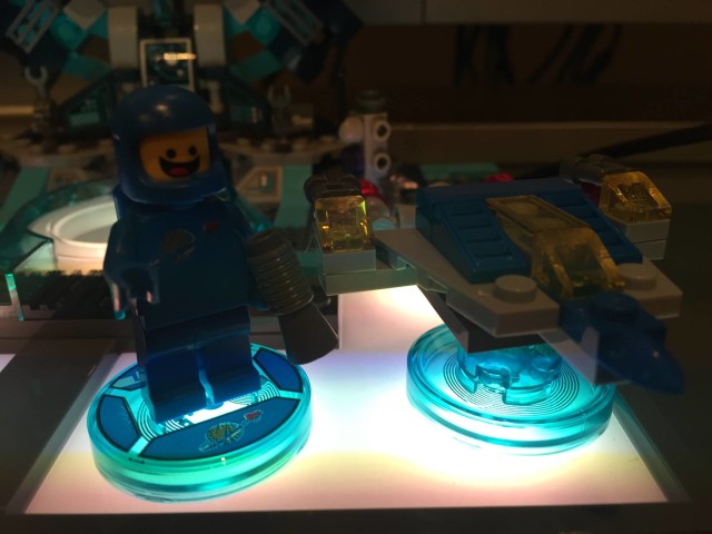 LEGO Benny Minifigure Standing on Portal with Spaceship