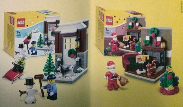 LEGO Santa's Visit 40125 and Winter Fun 40124 Sets
