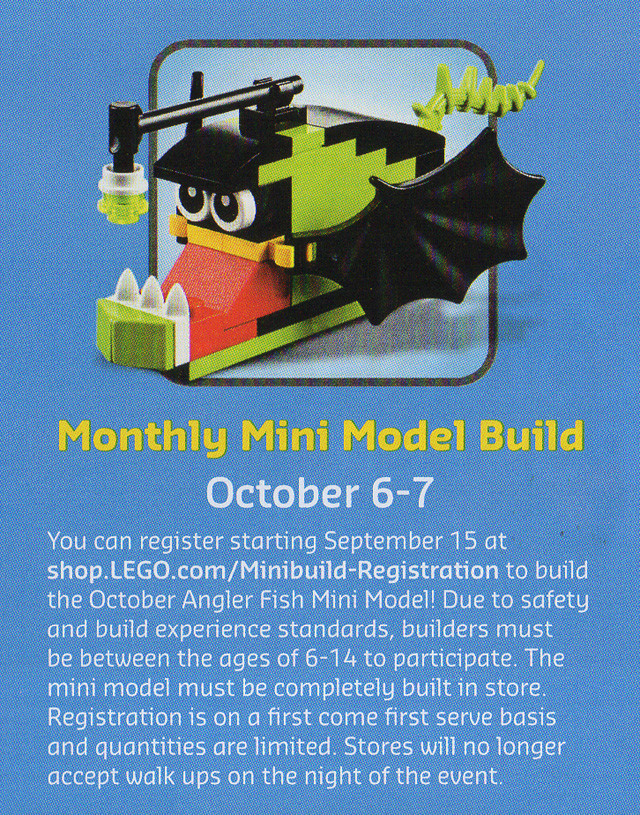 October 2015 LEGO Angler Fish Mini Monthly Model Build