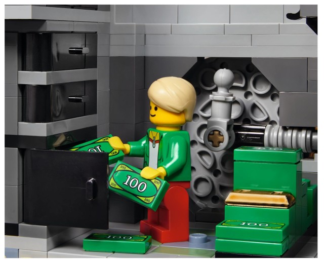 Depositing Money at the LEGO Brick Bank