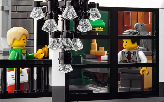 LEGO Brick Bank Bank Manager Office and Chandelier