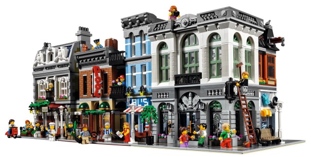 LEGO Modular Buildings on Street Together with Brick Bank