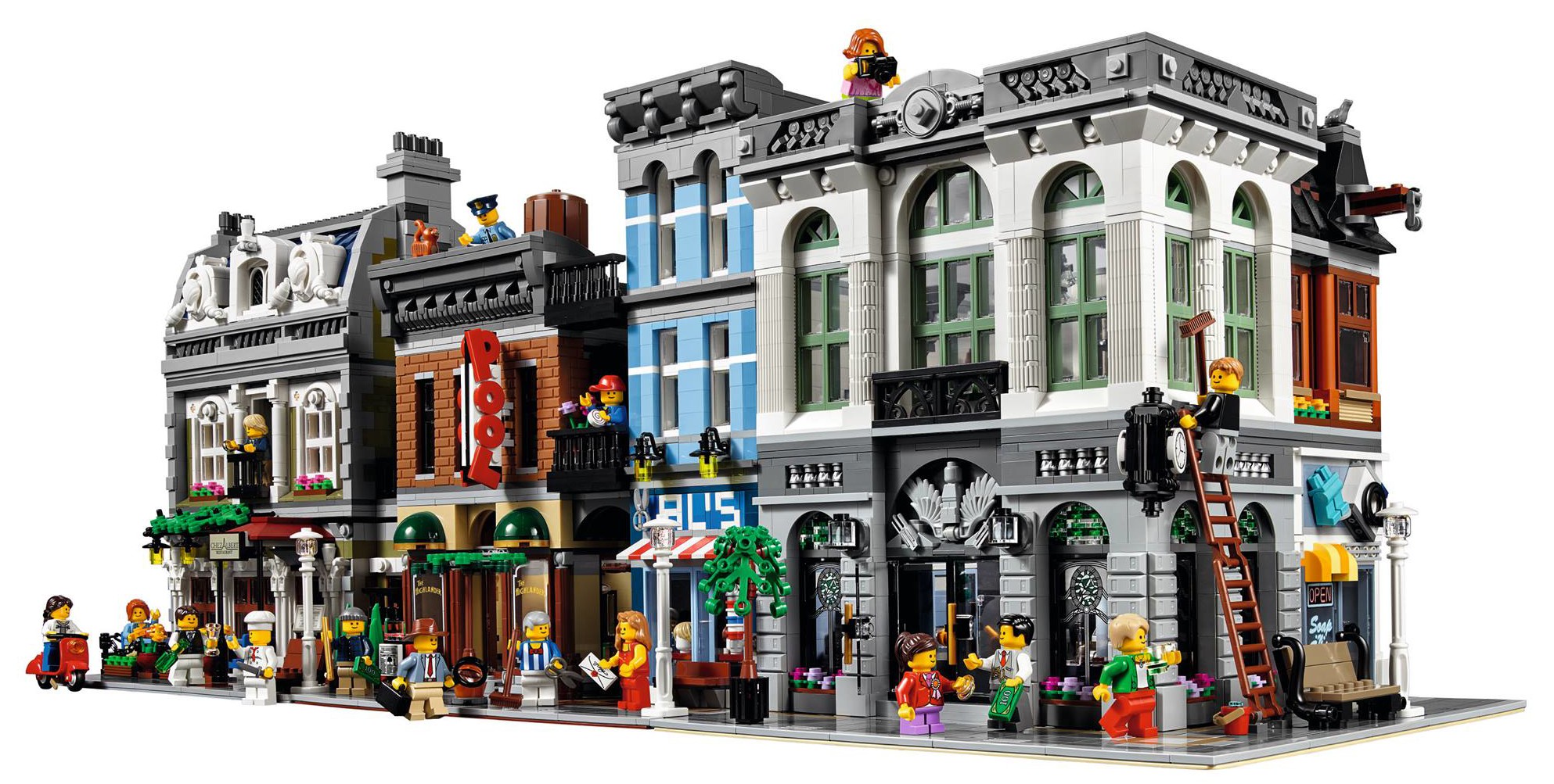 all lego modular buildings connected