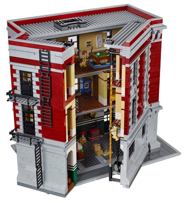 Back of 75827 LEGO Ghostbusters Headquarters Firehouse Set