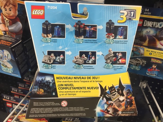Packaging Back LEGO Dimensions Doctor Who Level Pack