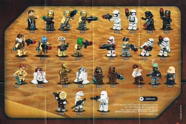 LEGO Star Wars 2016 Minifigures Poster