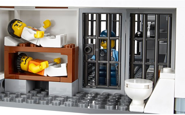 Prison Island LEGO City Set Cell Interior with Bunk Beds and Toilet