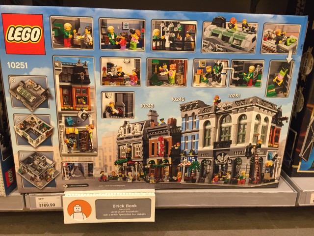 Back of Box LEGO Brick Bank 2016 Modular Building Set