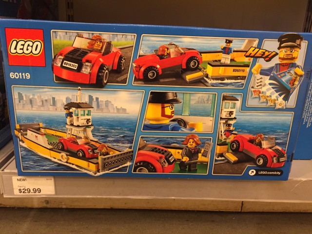 Box Back 60119 Ferry LEGO City Winter 2016 Set