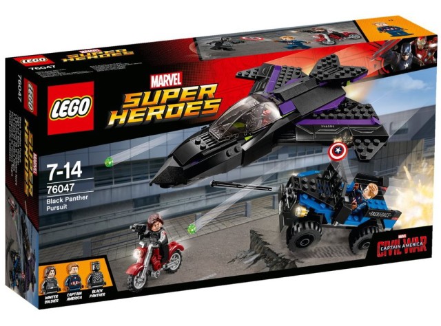 LEGO Captain America Ciivl War Black Panther Pursuit 76047 Box