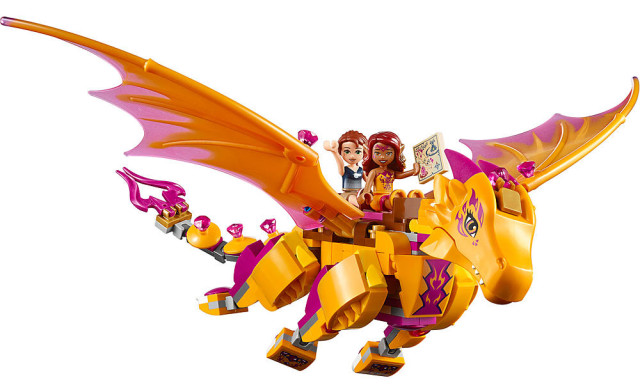 LEGO Elves Fire Dragon with Azari and Emily Dolls Riding It